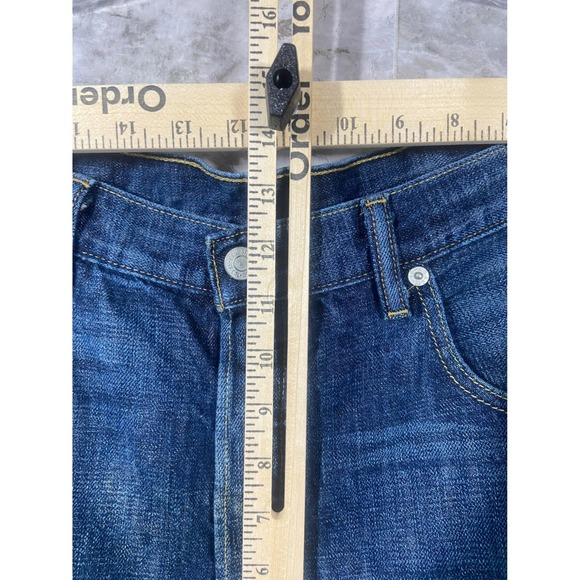 Levi's Men's 501 Jeans Original Fit Straight Button Fly Dark Wash 38x32 (37x30) - Picture 9 of 11